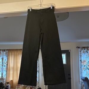 Zara Marine Wide-leg Black Denim Jeans